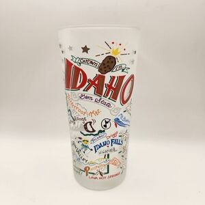 Catstudio Idaho Drinking Glass 15oz Frosted State Geography‎ Collection